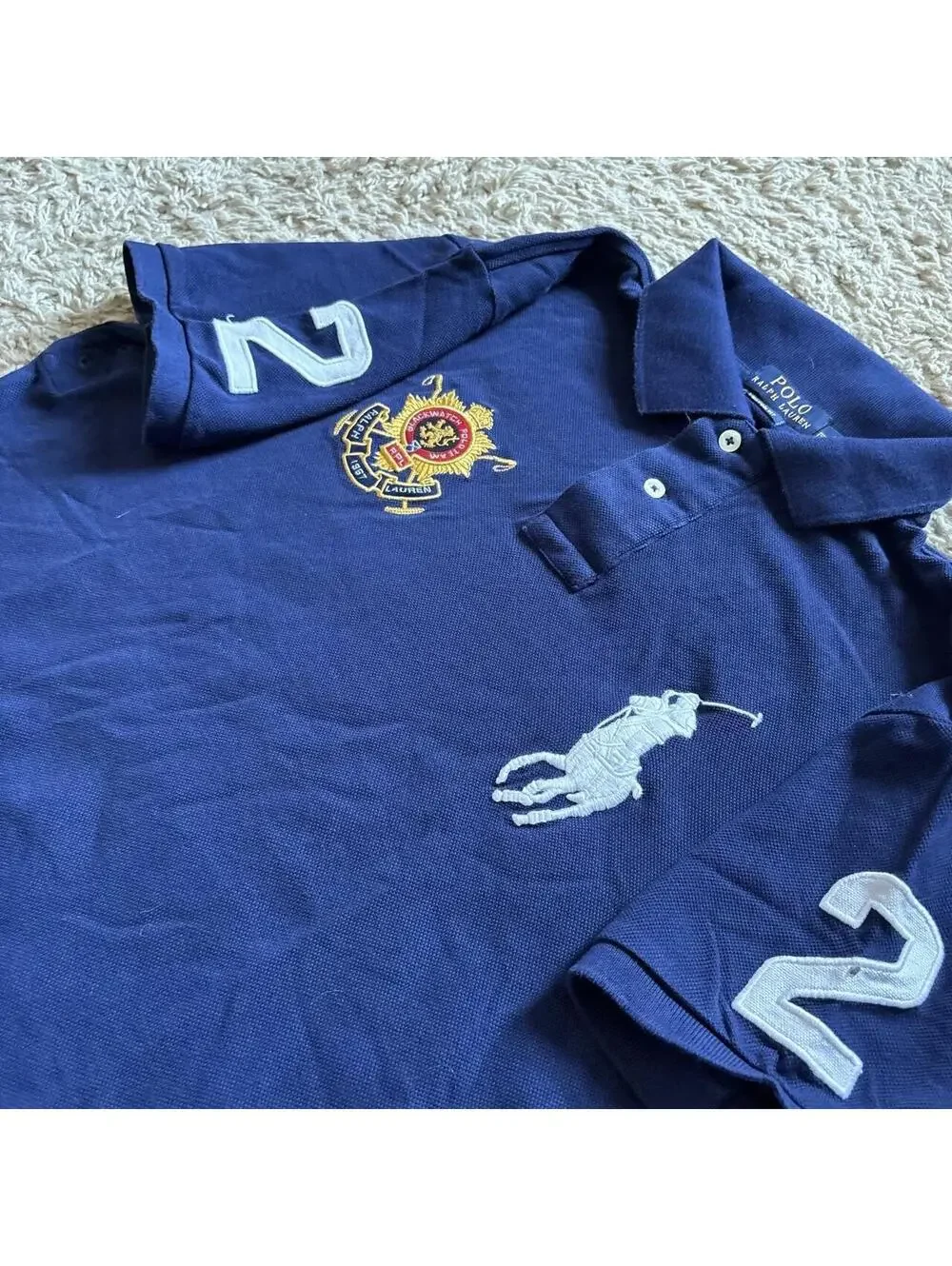 Beautiful vintage polo Ralph Lauren big pony yacht club polo tee.